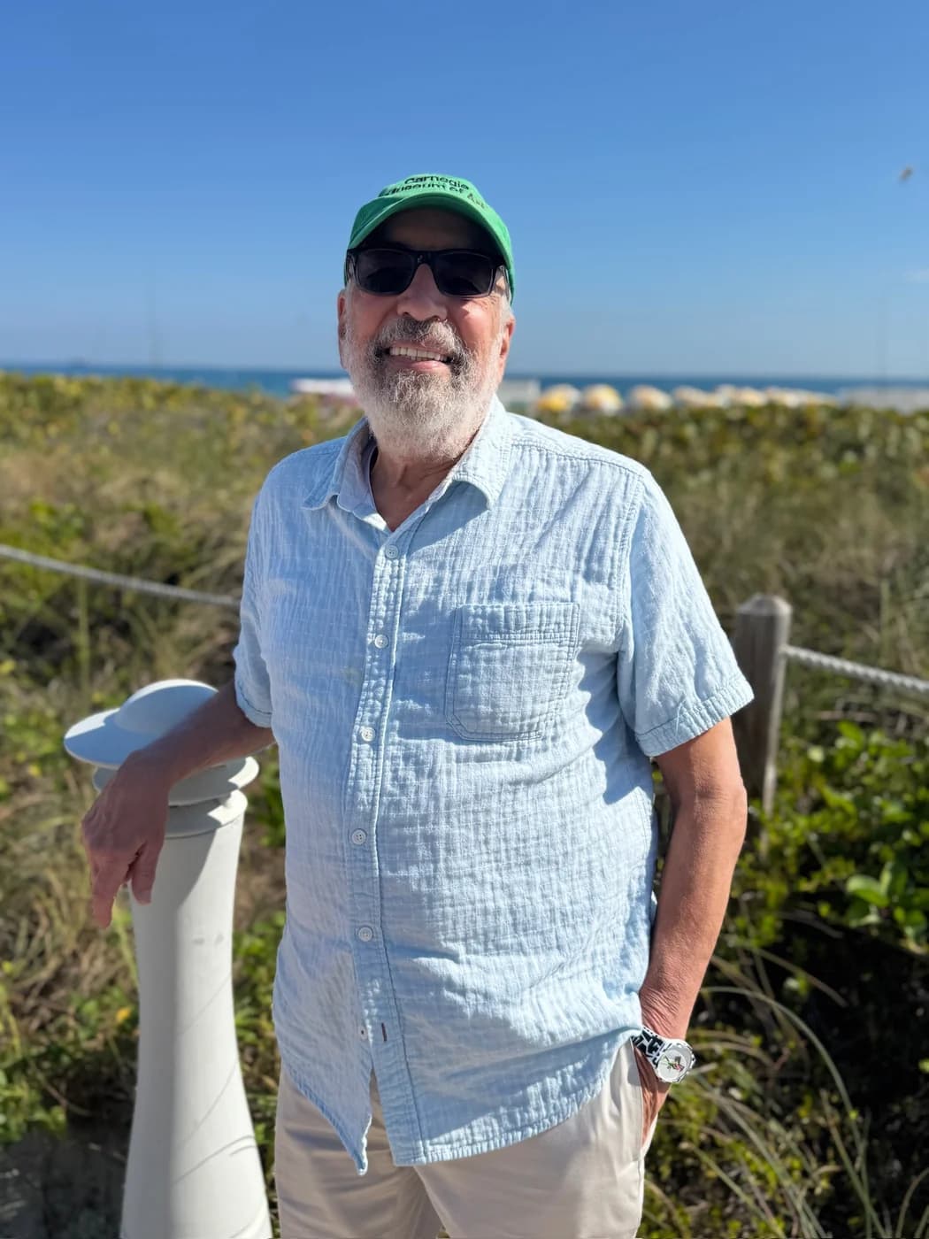 At the beach. We had the most wonderful weather during this Miami Beach trip.