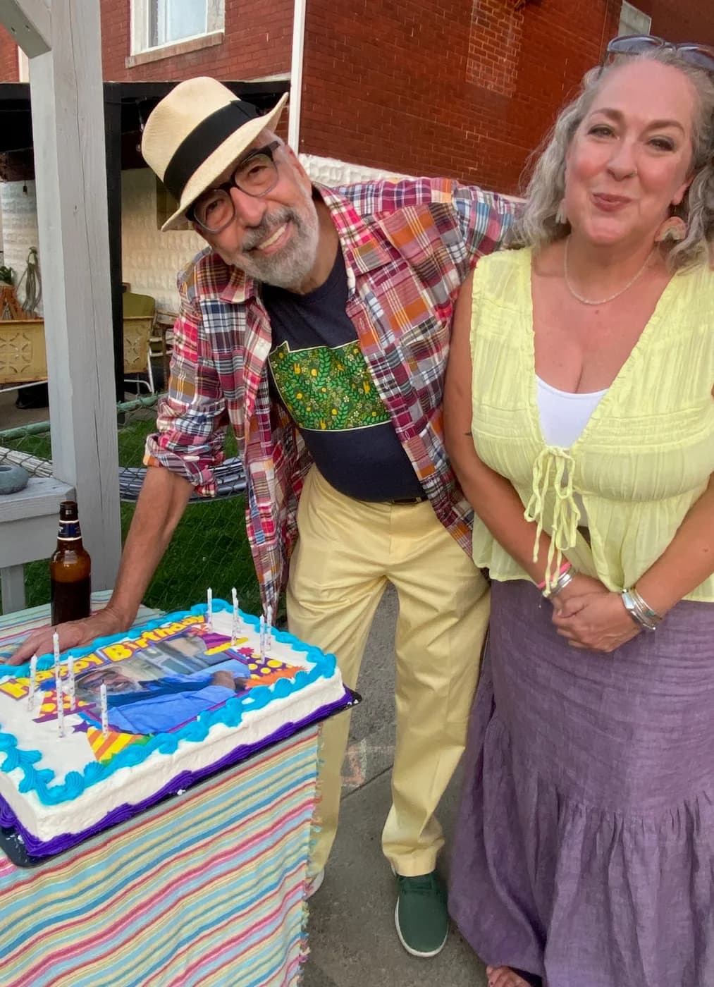 This was a lovely birthday party for me that Alison threw for my 75th birthday. It was a beautiful fall day on her deck surrounded by friends.