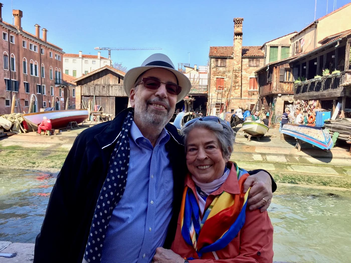 On tour with our guide we visited a squero, a shipyard for gondolas