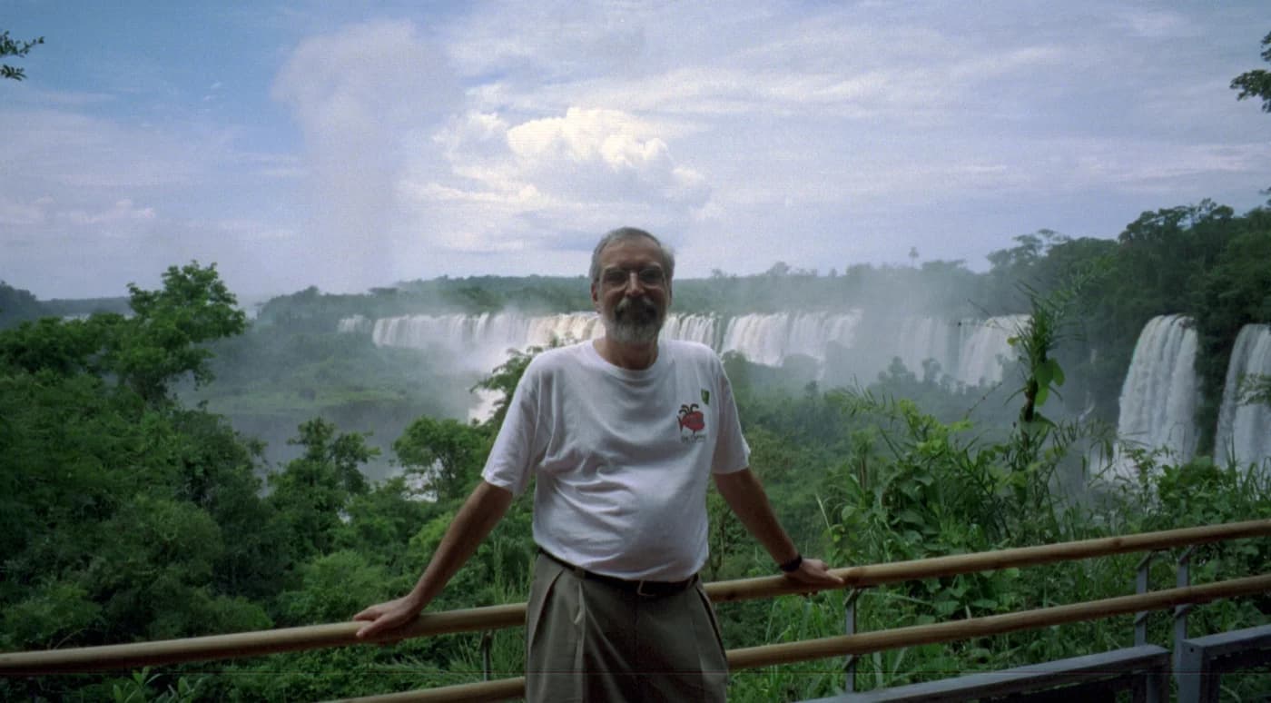 Another view of the falls, with me in the way