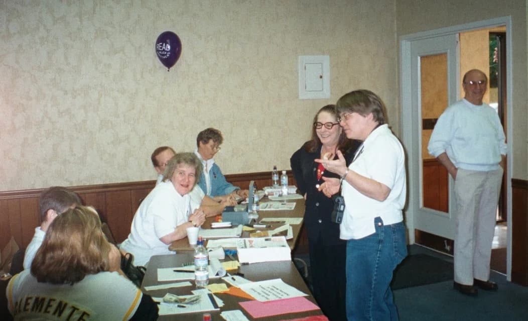The hardworking crews that makes it all possible: from left, Kathy Sweeney, Judy Wolfe, Kathy Oravec, Judy, Margo Naus,