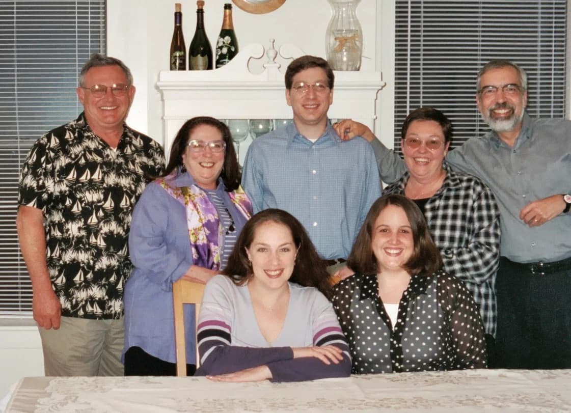 Joe, Seth, Richard; Mary Alice and Edie; Alison and Amy